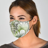 Designer White Feathers Protection Face Mask