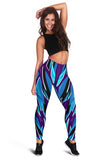 Racing Style Fresh Violet & Ice Blue Vibes Women's Leggings