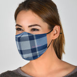 Classic Blue Tartan  Protection Face Mask