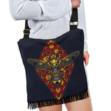 Golden Bee Art Crossbody Boho Handbag