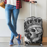 Black & White Skull King Luggage Cover