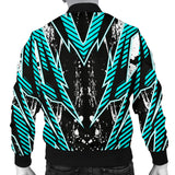 Racing Style Ice Blue & Black Vibes Men's Bomber Jacket