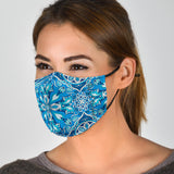 Special Light Blue Mandala Vibes Protection Face Mask