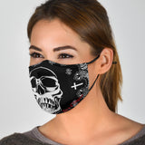 Bandana Style Black & White Skull Design Protection Face Mask