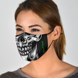 Silver Skull Smile Two Protection Face Mask