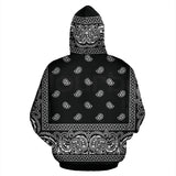 Black Paisley All Over Hoodie