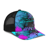 You call it music I call it my therapist. Street Art Design Mesh Back Cap