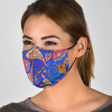 Paisley Floral Design Special Blue Protection Mask