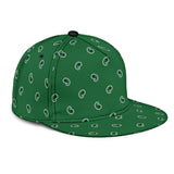 Luxury Green Bandana Style Paisley Design Snapback Hat