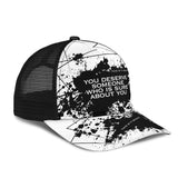 You deserve someone. Black & White Design Mesh Back Cap