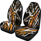 Extreme Racing Army Style Black & Orange Design Car Seat Covers