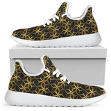 Black & Gold Geometric 2 Mesh Knit Sneakers