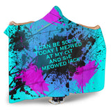 I can be social. Street Art Design Hooded Blanket