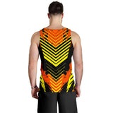 Racing Industrial Style Yellow & Orange Men's Tank Top