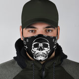 Bandana Style Black & White Skull Design Protection Face Mask