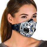 Luxury Dark Blue Persian Style Premium Protection Face Mask