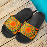 Neon Orange Sun Slide Sandals