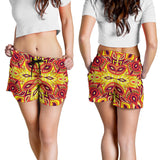 Red Sunny Mandala Women's Shorts