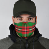 Classic Scottish Tartan Green & Red Protection Face Mask