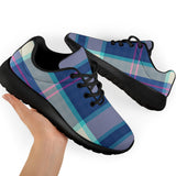 Luxury Blue Tartan Sport Sneakers