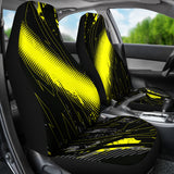 Racing Style Dark Black & Yellow Vibes Car Seat Covers