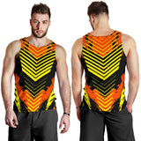 Racing Industrial Style Yellow & Orange Men's Tank Top