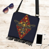 Golden Bee Art Crossbody Boho Handbag