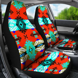 Turquoise Fire Car Seat Covers