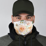 White Perfect Flower Bouquet Protection Face Mask