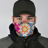 Colorful Ornament Design in Square Protection Face Mask