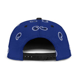 Luxury Royal Deep Blue Bandana Style Paisley Design Snapback Hat