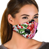 Colorful Wild Flowers Design Premium Protection Face Mask