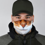 Brown and White Lovely Wild Cat Protection Face Mask