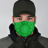 Cool Green Mandala Design Protection Face Mask