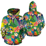 Colorful Tropical Flowers Street Art Design Hoodie