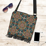 Ornamental Beige Heaven Crossbody Boho Handbag