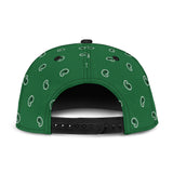 Luxury Green Bandana Style Paisley Design Snapback Hat