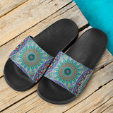 Ornamental Sky Blue Slide Sandals