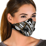 Special Brown and White Ornamental Design Premium Protection Face Mask