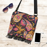 Royal Blue Paisley Crossbody Boho Handbag