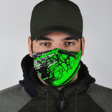 Classic Racing Design Black & Neon Green Protection Face Mask