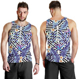 Summer Jungle Violet Geometric Love Men's Tank Top