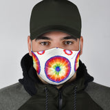 Rainbow Tie Dye Spiral Batik Style Protection Face Mask