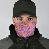 Violet & Pink Paisley Pattern Protection Face Mask