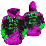 Hustle for the muscle. Street style design hoodie quote for today