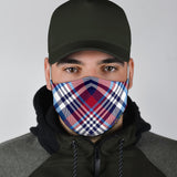 Classic Luxury Tartan Design Red & Deep Blue Protection Face Mask