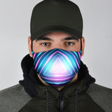 Future Neon Style Pink & Blue Lights Two Protection Face Mask