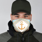 Luxury Sailor Style With Gold Anchor Protection Face Mask