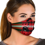 Classic Red & Green Tartan Design Premium Protection Face Mask