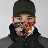 Classic Racing Design Black & Neon Orange Protection Face Mask